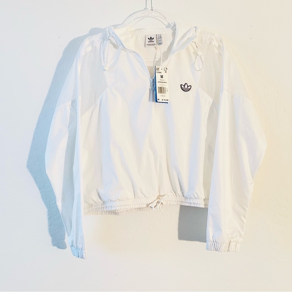 Adidas Women's White Windbreaker